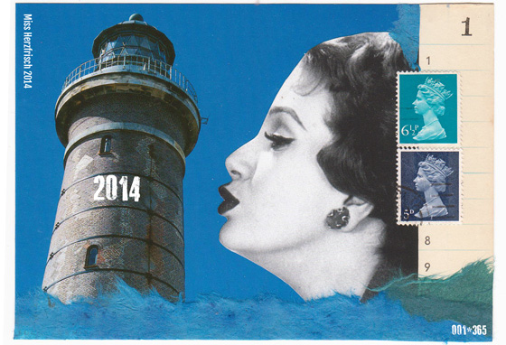 Miss Herzfrischs 365 Postkartengrüße -  Just a kiss